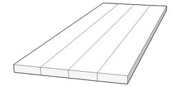 Esche Möbelbauplatte DL A/B foliert 40x2100x1210